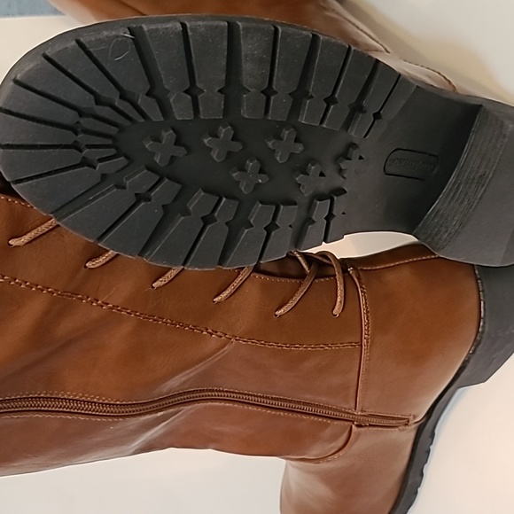 Tall inside calf zip Boots tan ComfortView size 12W - Picture 6 of 7